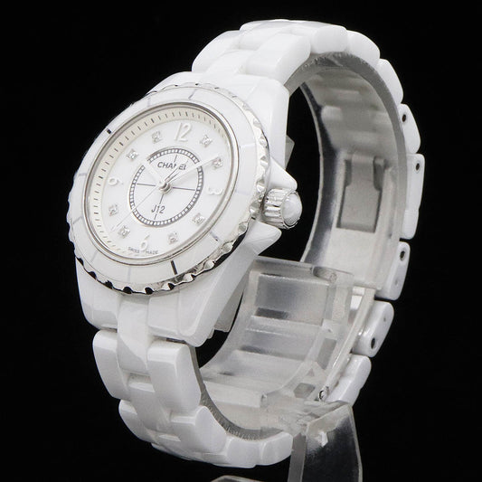 Chanel J12 White Ceramic Diamond Quartz Watch H2570