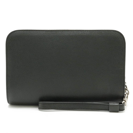 Louis Vuitton Taiga Baikal Clutch Bag Black