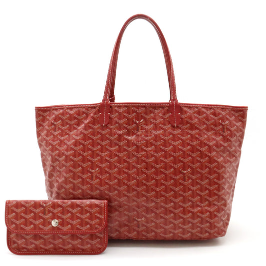 Goyard St. Louis PM Tote Bag Red White