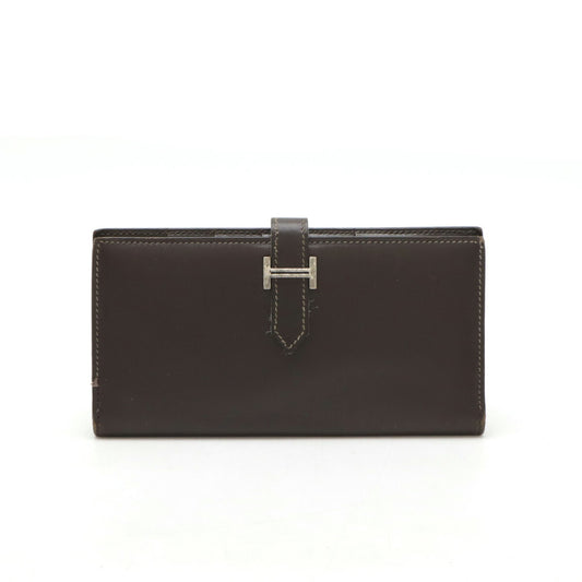 Hermes Leather Bearn Classic Bifold Wallet