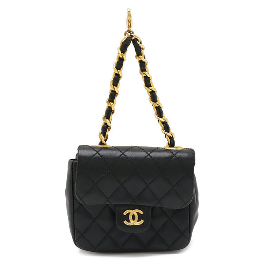 Chanel Leather Mini Matelasse Bag Charm Key Holder