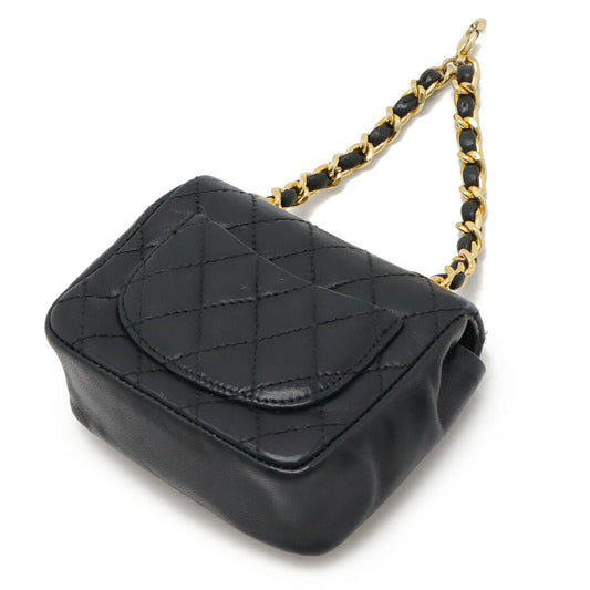 Chanel Leather Mini Matelasse Bag Charm Key Holder