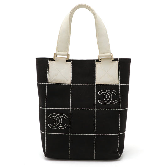 Chanel Canvas Chocobar Tote Handbag