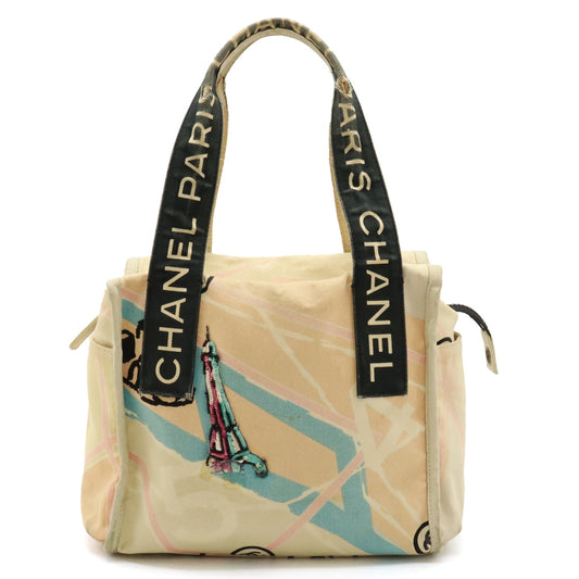 Chanel Canvas Sequin Paris Map Tote Bag A30833