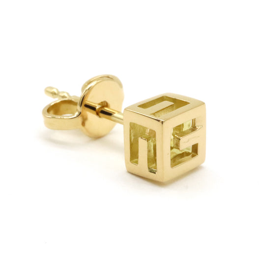 Gucci G Cube Motif Earring K18YG Yellow Gold