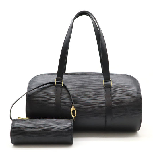 Louis Vuitton Epi Soufflot Handbag Black Leather