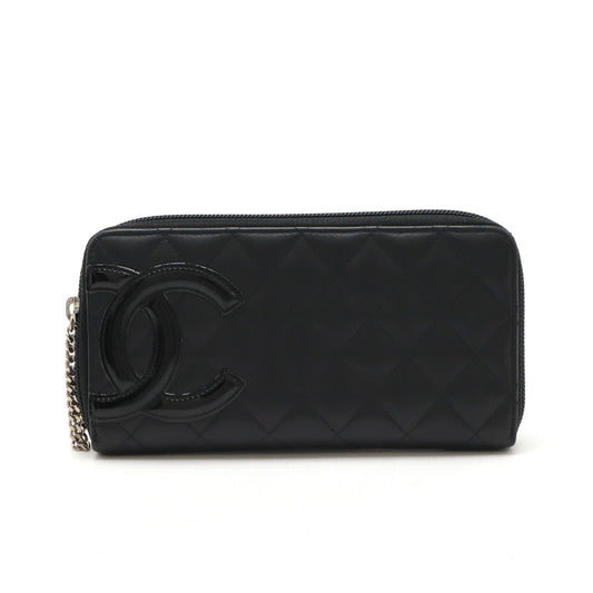 Chanel Cambon Line Coco Mark Leather Wallet