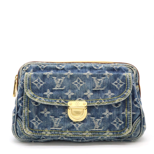 Louis Vuitton Monogram Denim Bum Bag Blue