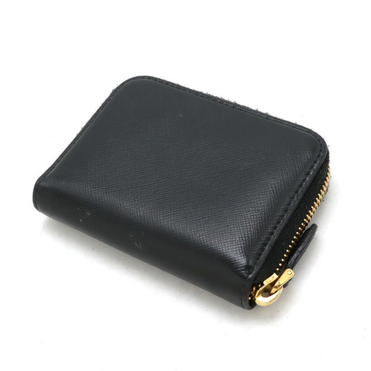 Prada Saffiano Leather Coin Case Black