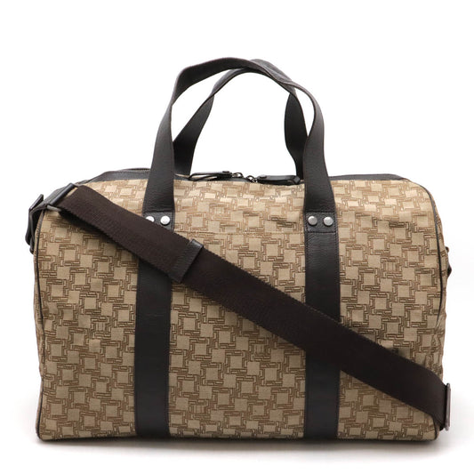 Dunhill D8 Canvas Leather Boston Bag