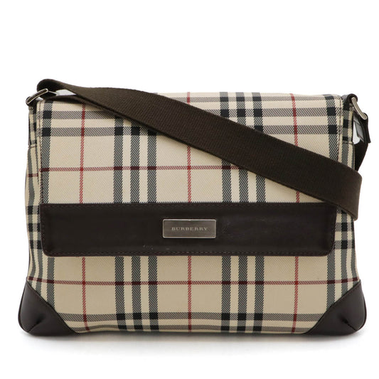 Burberry Nova Check Nylon Canvas Shoulder Bag