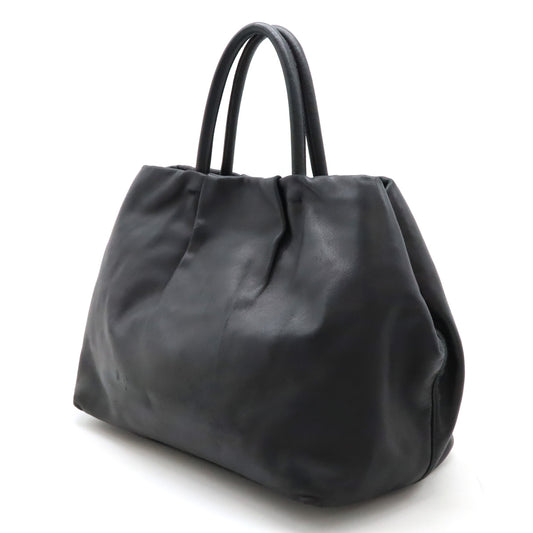 Prada Leather Tote Handbag Black