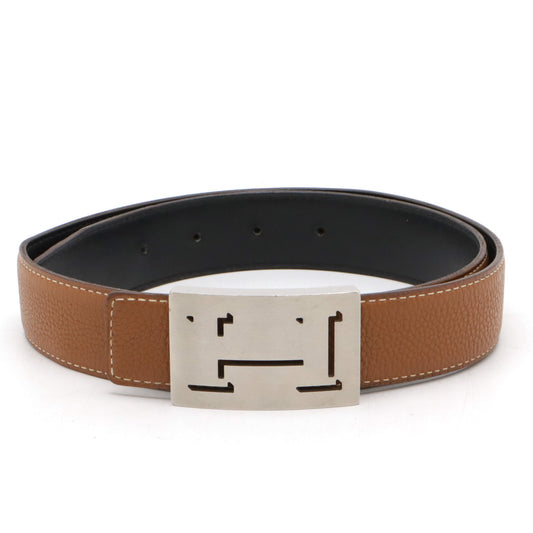 Hermes Reversible Leather H Belt Brown Black