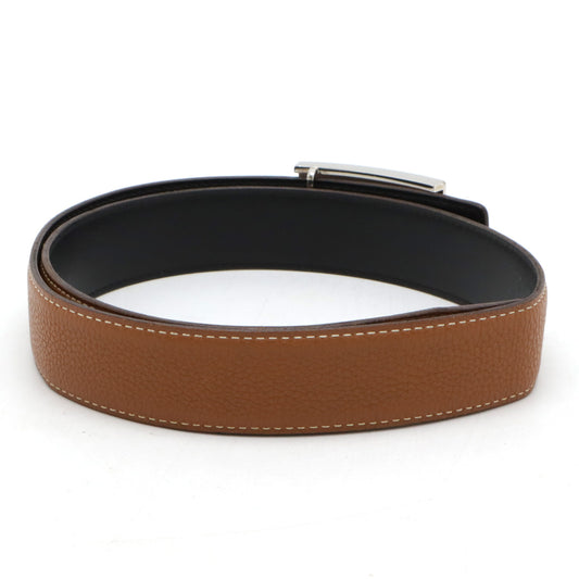 Hermes Reversible Leather H Belt Brown Black