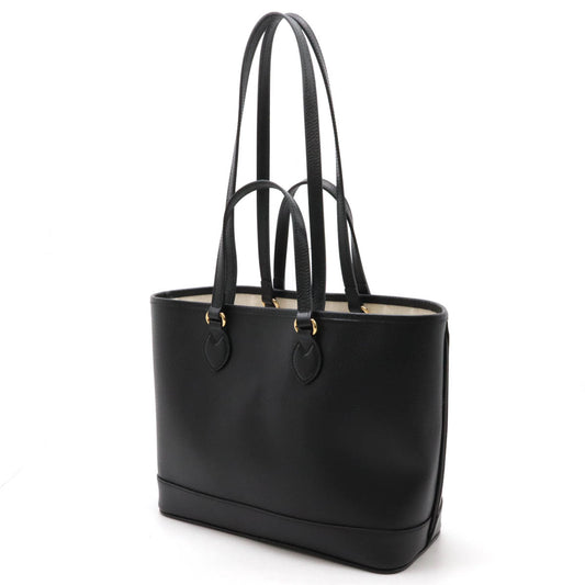 Gucci Double G Small Leather Tote Bag Black