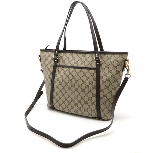 Gucci GG Supreme 2WAY Tote Bag Beige/Brown