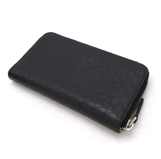 Gucci Microguccissima Leather Zip Wallet Black