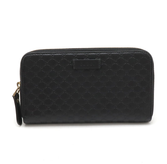 Gucci Microguccissima Leather Zip Wallet Black