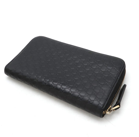 Gucci Microguccissima Leather Zip Wallet Black