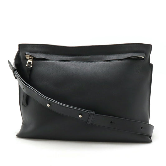 Loewe Anagram T Leather Messenger Bag Black