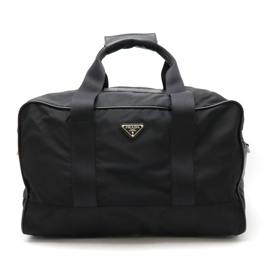 Prada Nylon Leather Boston Travel Bag