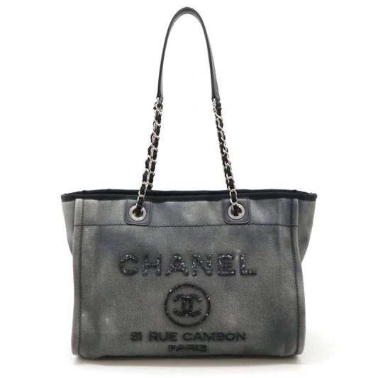 Chanel Canvas Sequin Medium Tote Bag A67001