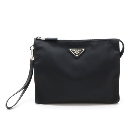 Prada Nylon Leather Clutch Bag 2NE789