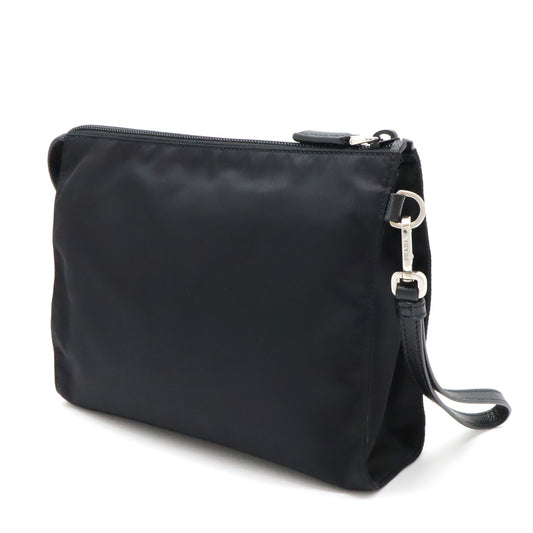 Prada Nylon Leather Clutch Bag 2NE789