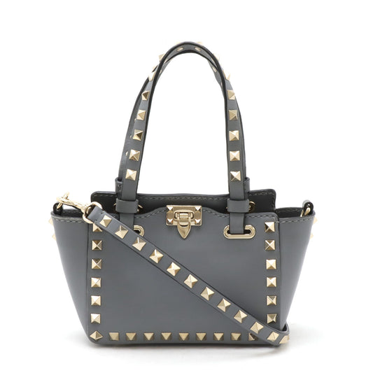 Valentino Rockstud Leather Handbag 2WAY