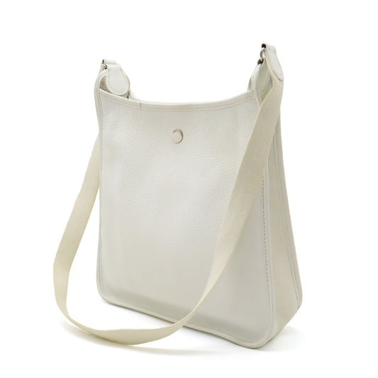 Hermes Vespa PM Leather Shoulder Bag White