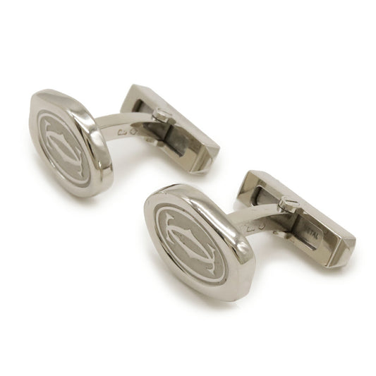 Cartier Silver Wax Seal Motif Cufflinks