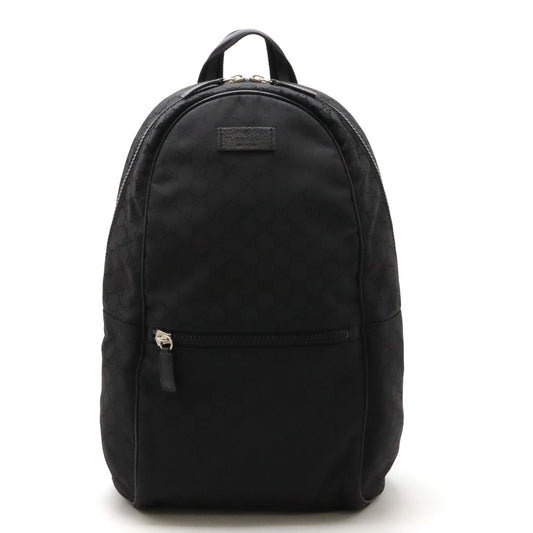 Gucci Nylon Leather GG Backpack Black