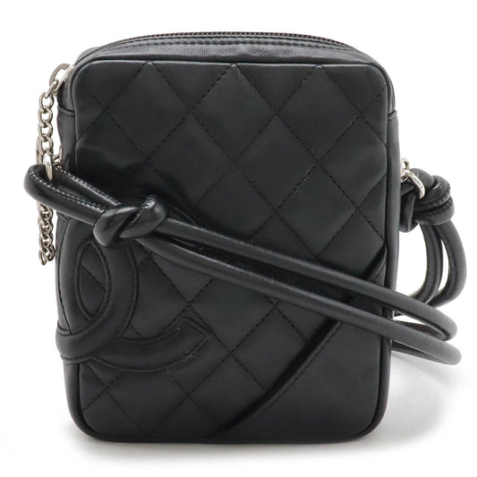 Chanel Cambon Line Coco Mark Shoulder Bag Black