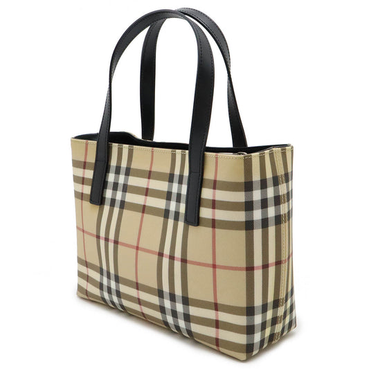 Burberry Nova Check Tote Bag PVC Leather