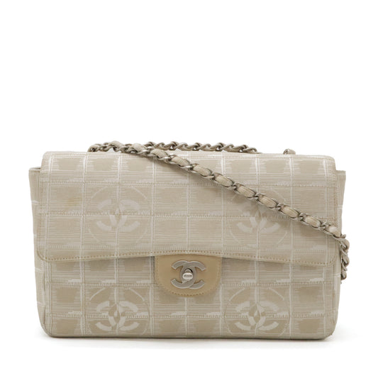 Chanel Nylon Jacquard Leather 2WAY Shoulder Bag