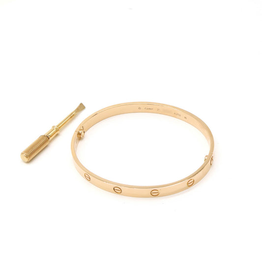 Cartier LOVE Bracelet Bangle Pink Gold