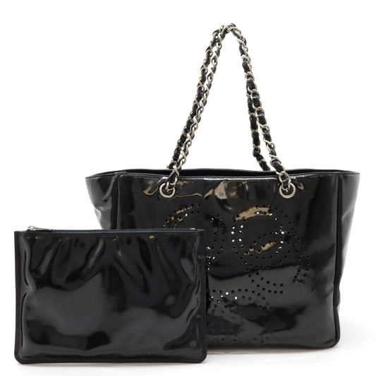 Chanel Triple Coco Mark Tote Bag Black