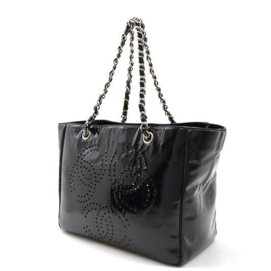 Chanel Triple Coco Mark Tote Bag Black