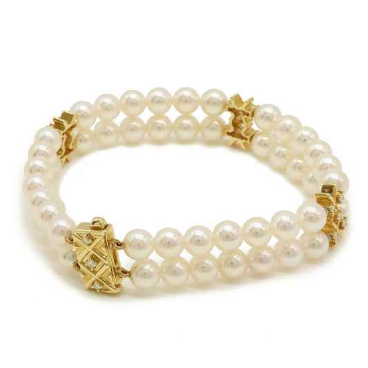 Tasaki Pearl Diamond K18YG Bracelet