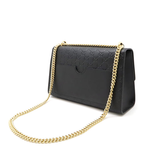 Gucci Leather Padlock Shoulder Bag Black