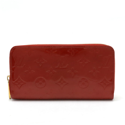 Louis Vuitton Monogram Vernis Zippy Wallet Red