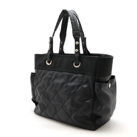 Chanel Paris Biarritz Tote GM Black Leather