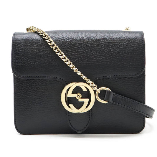 Gucci Leather Interlocking G Chain Shoulder Bag