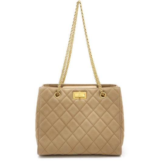 Chanel 2.55 Chain Tote Caviar Leather Beige