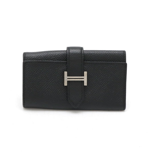 Hermes Vaux Epsom Bearn 4-Key Case Black