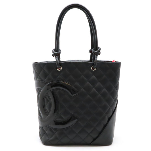 Chanel Cambon Line Medium Tote Bag Black Pink