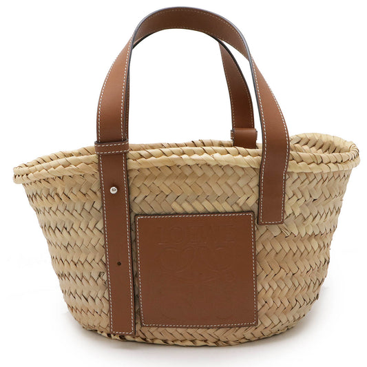 Loewe Small Basket Handbag Palm Leaf Leather