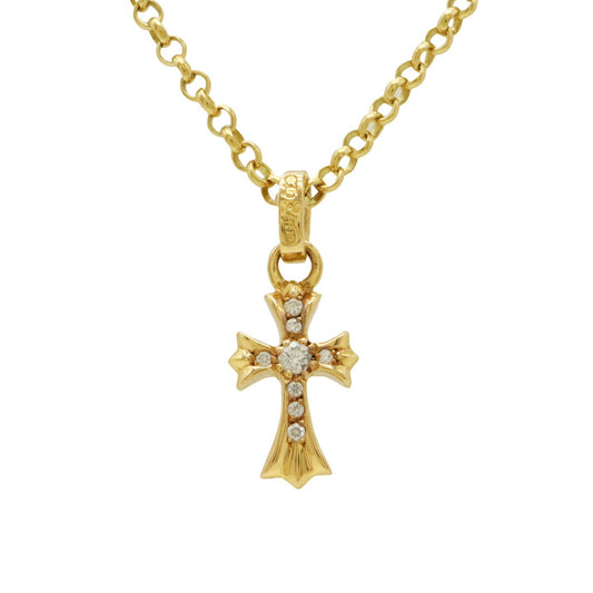 Chrome Hearts 22K Diamond Cross Necklace