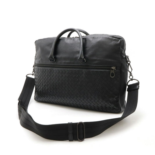 Bottega Veneta Leather Intrecciato Briefcase