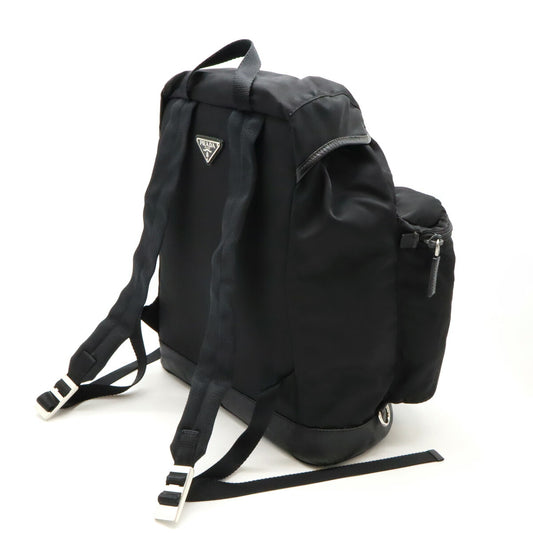 Prada Nylon Leather Backpack V163